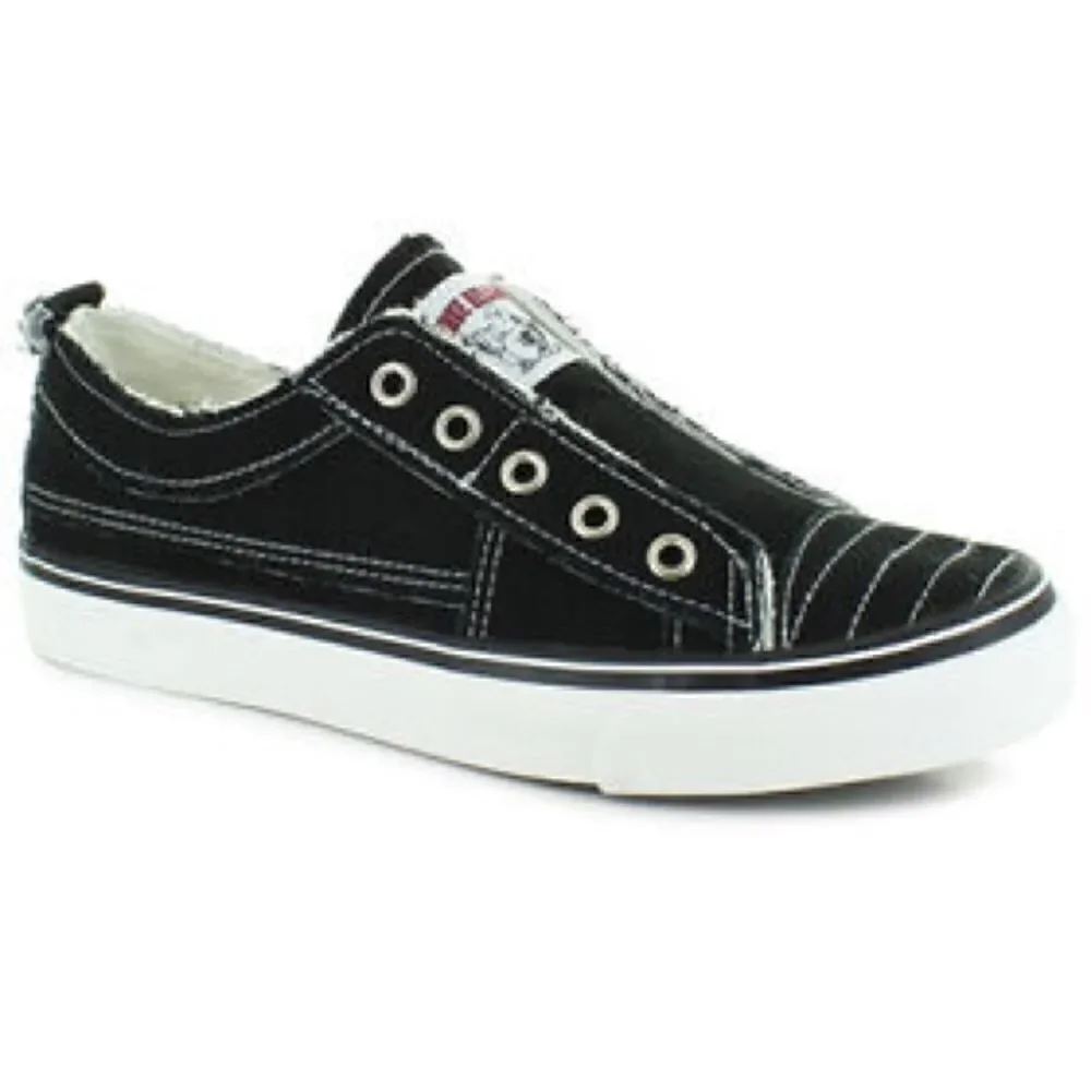 True Religion Korey low top slip on black sneakers